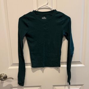 Hollister Deep Green Long Sleeve Shirt